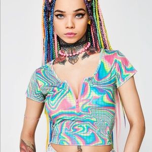 TOTALLY TRIPPIN' CROP TOP